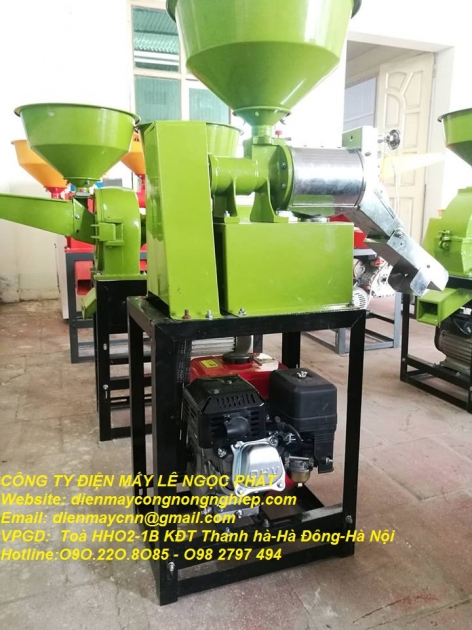 Máy xát gạo mini lắp động cơ xăng Honda GX160